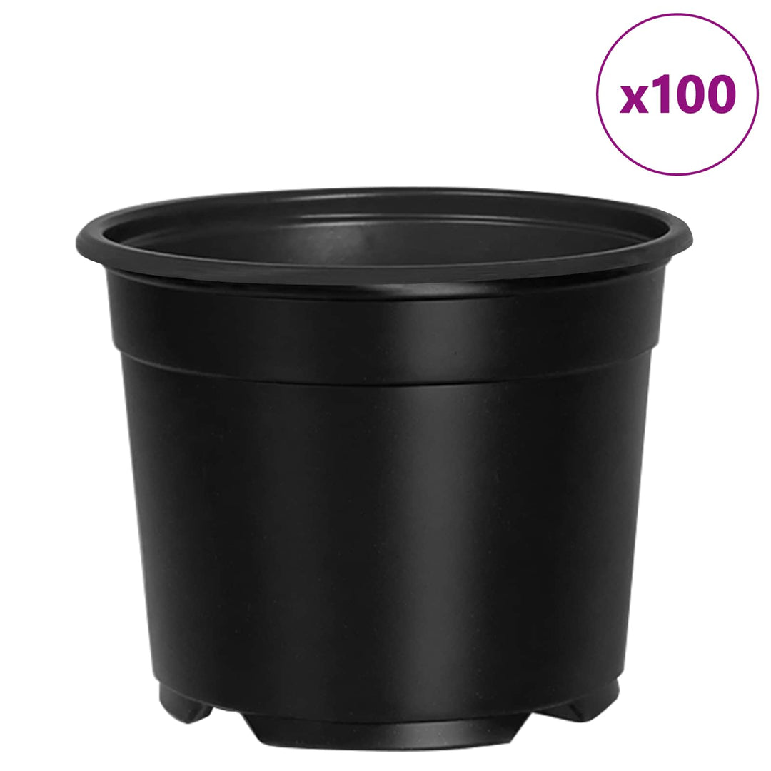 Rund Blomsterpotte 100 stk. Sort Ø 10 x 8 cm Plastik