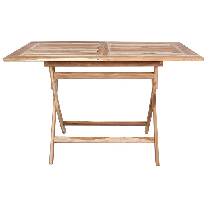 Sammenklappeligt havebord Naturfarvet 120 x 70 x 75,5 cm