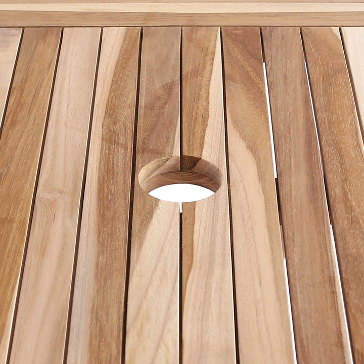 Sammenklappeligt havebord Naturfarvet 160 x 80 x 76 cm