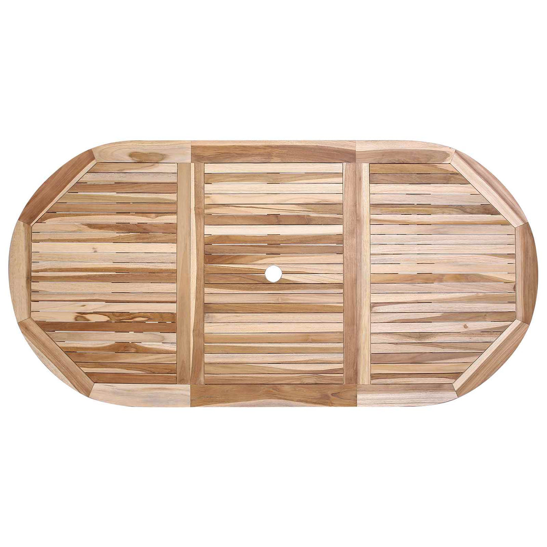 Sammenklappeligt havebord Naturfarvet 160 x 80 x 76 cm