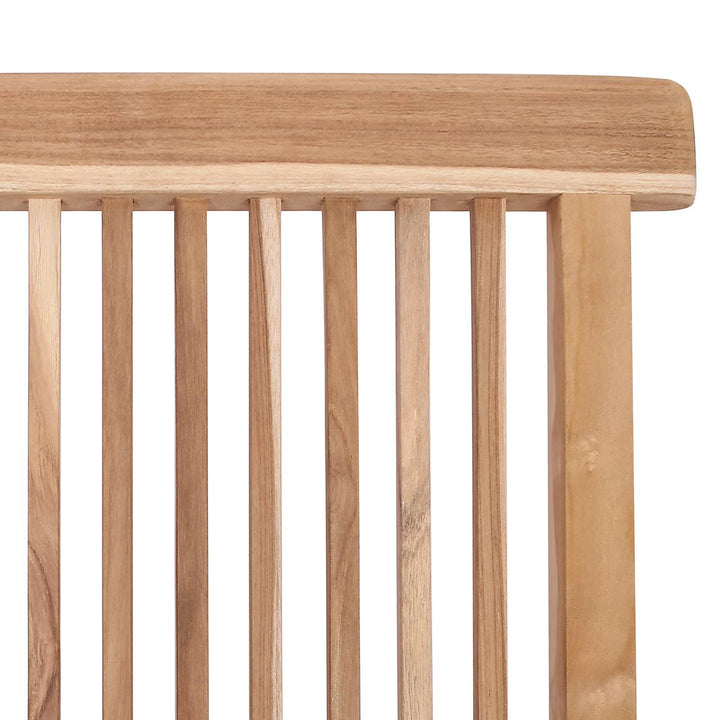 Foldbar Havestol 4 stk. Naturfarvet Massiv Teaktræ