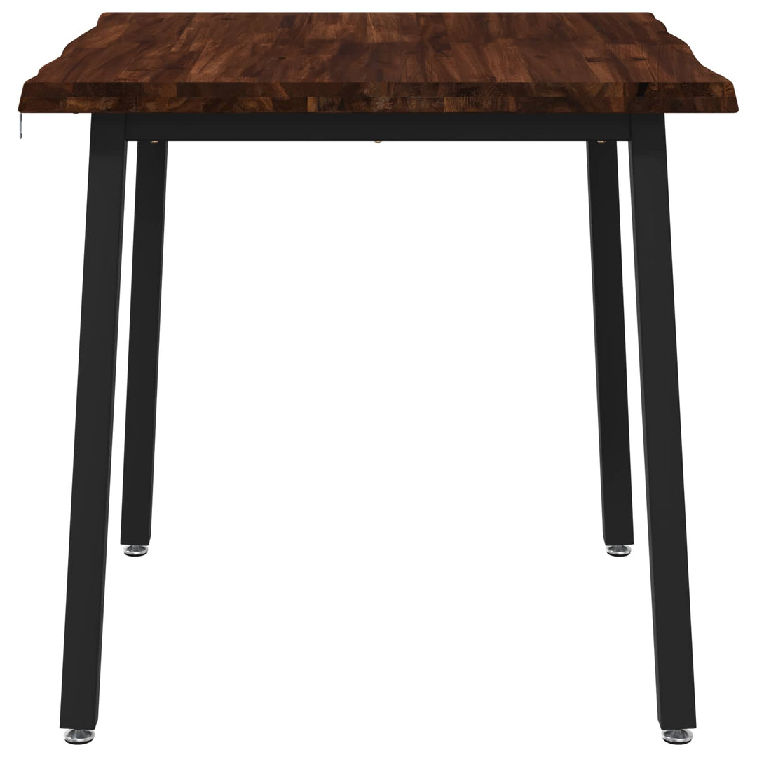 60 x 55 x 75 cm Massivt Akacietræ Mørkebrun og Sort Rektangulær