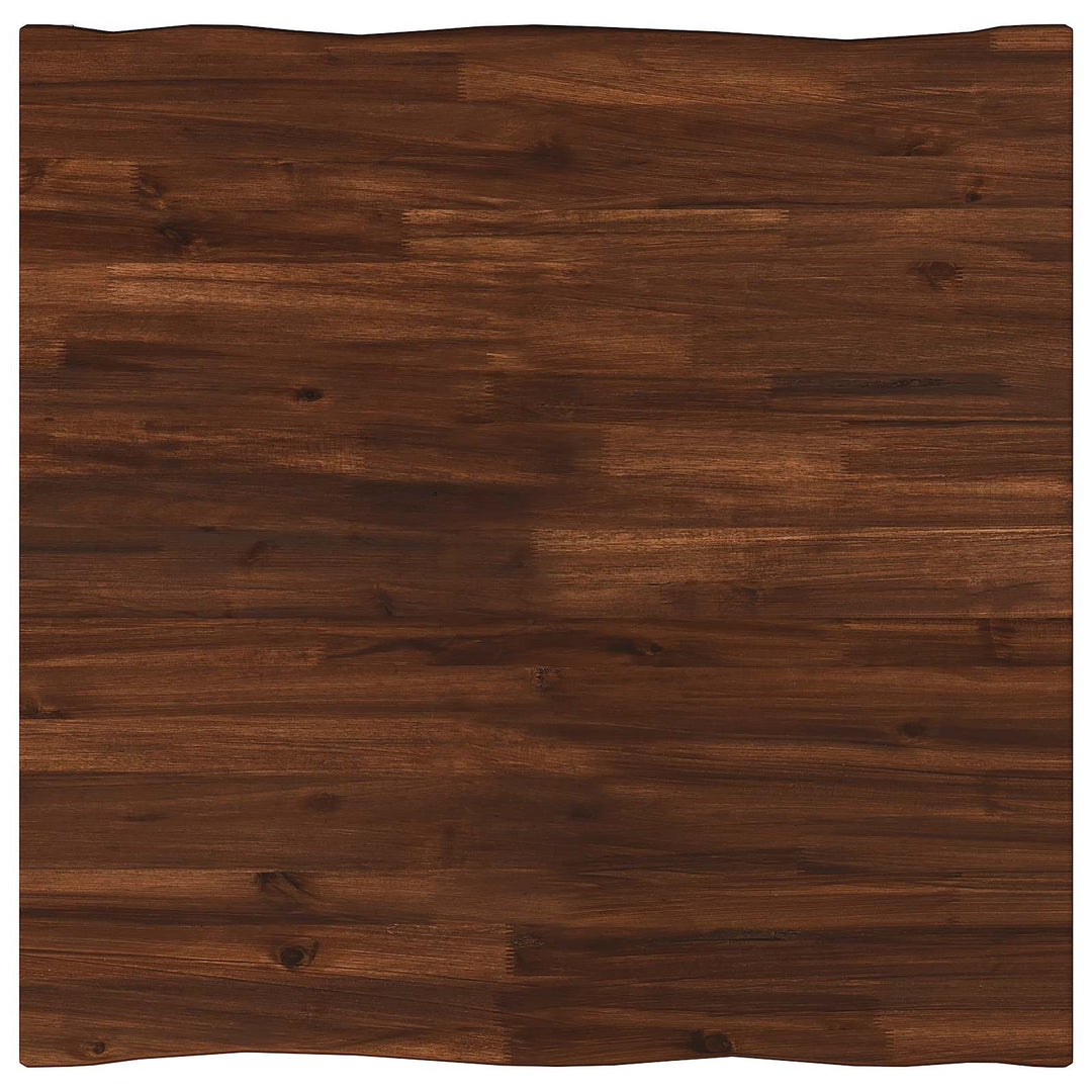 60 x 55 x 75 cm Massivt Akacietræ Mørkebrun og Sort Rektangulær