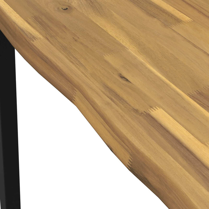 60 x 55 x 75 cm Massivt Akacietræ Hvid og sort Rektangulær