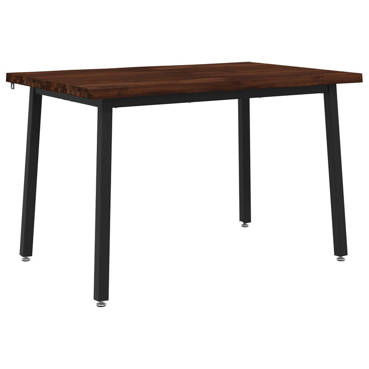 90 x 55 x 75 cm Massivt Akacietræ Mørkebrun og Sort Rektangulær