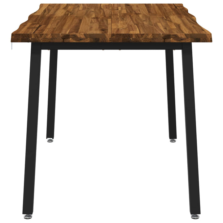 90 x 55 x 75 cm Massivt Akacietræ Naturfarvet og sort