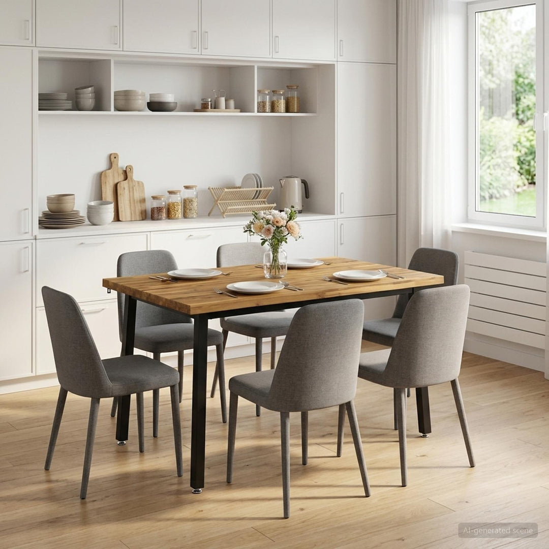 110 x 55 x 75 cm Massivt Akacietræ Hvid og sort Rektangulær