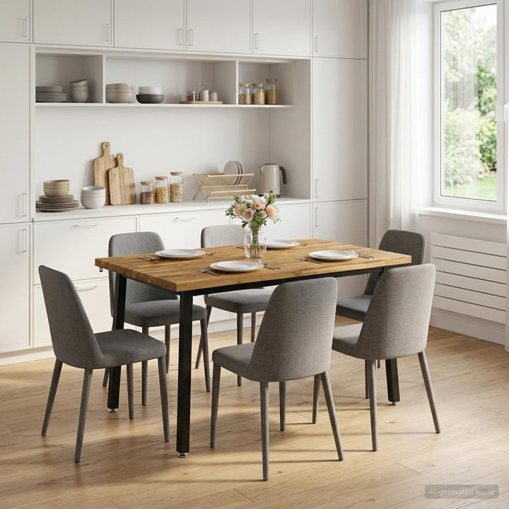 110 x 55 x 75 cm Massivt Akacietræ Hvid og sort Rektangulær
