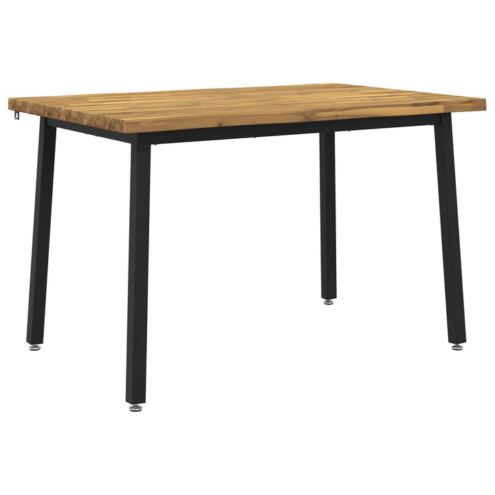 90 x 55 x 75 cm Massivt Akacietræ Hvid og sort Rektangulær