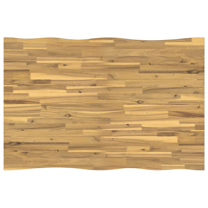 90 x 55 x 75 cm Massivt Akacietræ Hvid Rektangulær