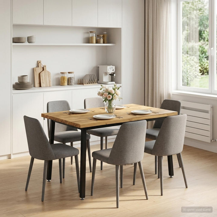120 x 80 x 75 cm Massivt Akacietræ Hvid og sort Rektangulær