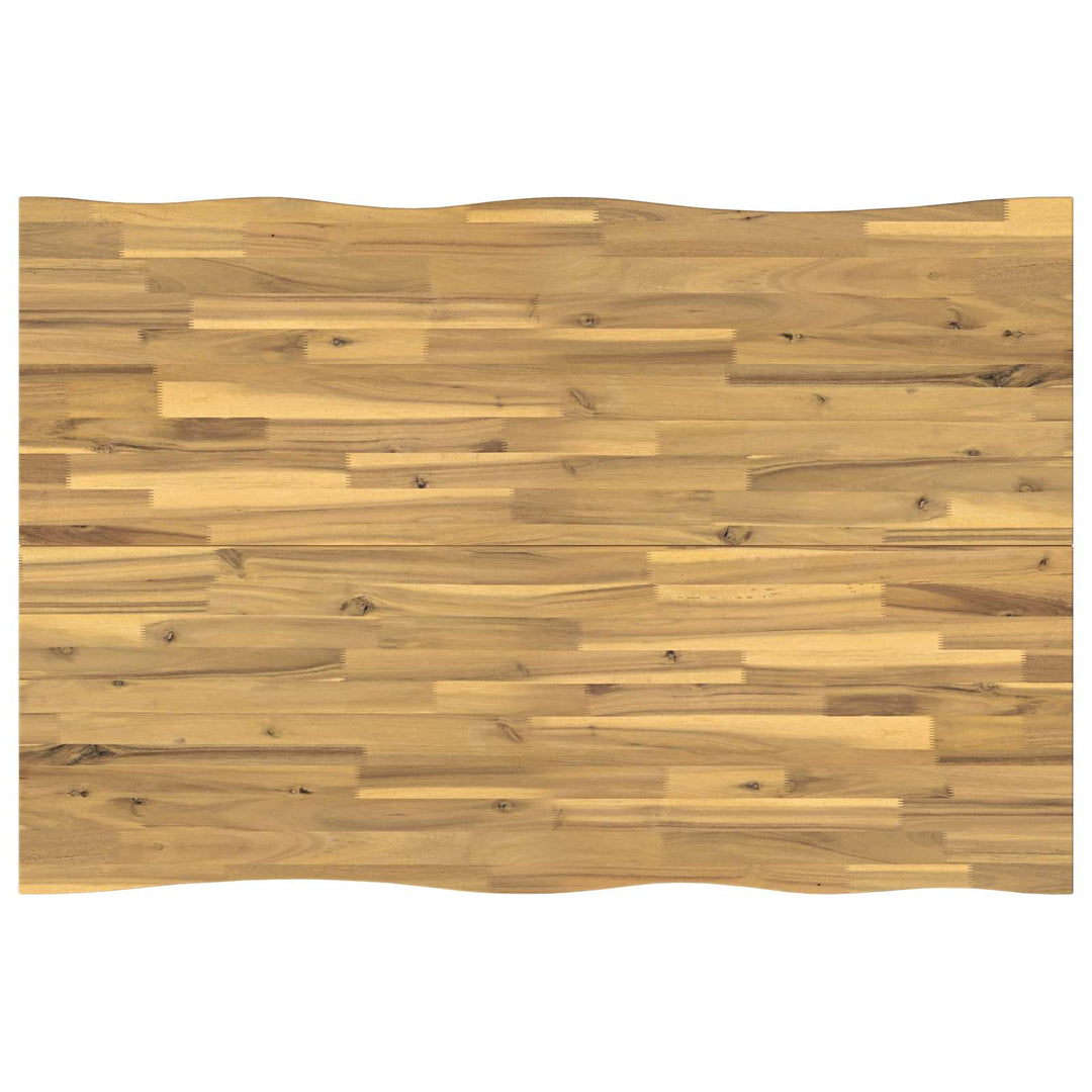 120 x 80 x 75 cm Massivt Akacietræ Hvid og sort Rektangulær