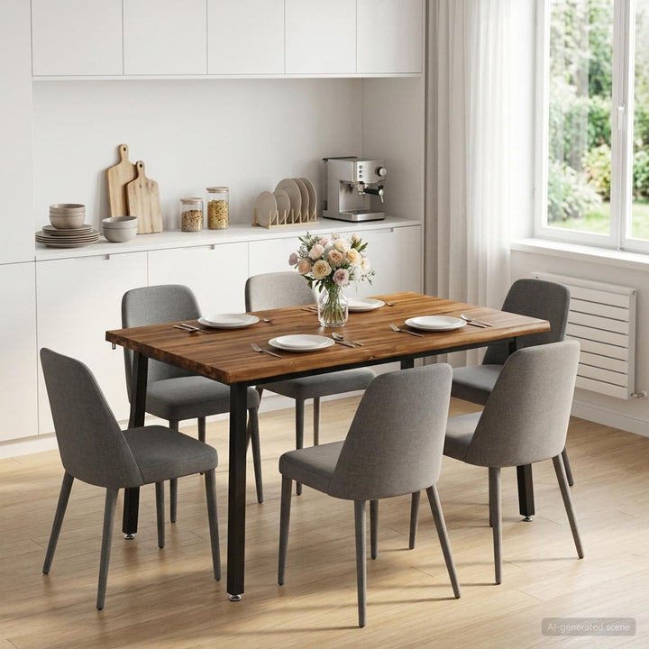 Dining table med live edge 140 x 90 x 75 cm Massivt Akacietræ