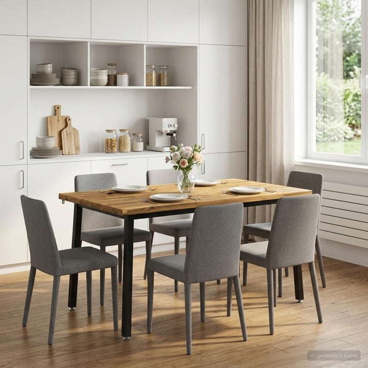 Dining table med live edge 140 x 90 x 75 cm Massivt Akacietræ