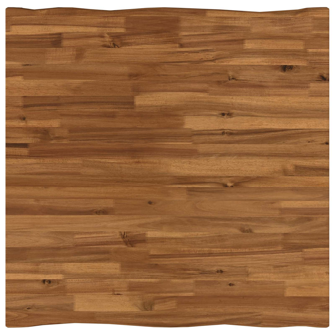 90 x 90 x 75 cm Massivt Akacietræ Naturlig og Kaffe Firkantet