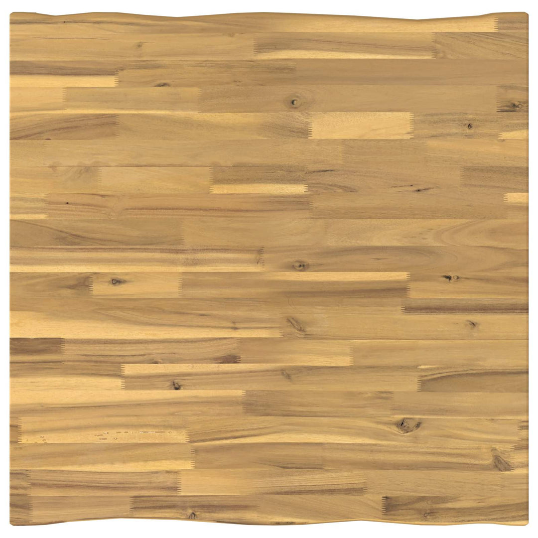 90 x 90 x 75 cm Massivt Akacietræ Hvid Firkantet