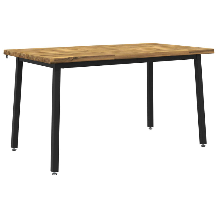120 x 90 x 75 cm Massivt Akacietræ Hvid og sort Rektangulær