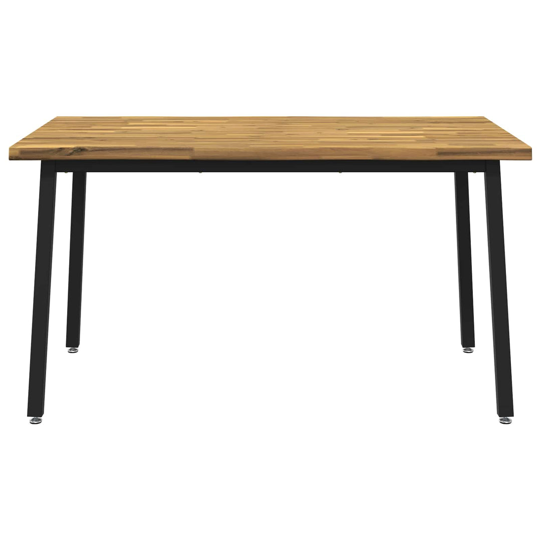 120 x 90 x 75 cm Massivt Akacietræ Hvid og sort Rektangulær