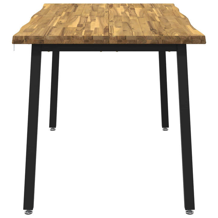 120 x 90 x 75 cm Massivt Akacietræ Hvid og sort Rektangulær