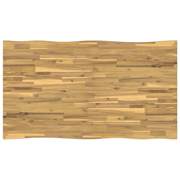 120 x 90 x 75 cm Massivt Akacietræ Hvid og sort Rektangulær