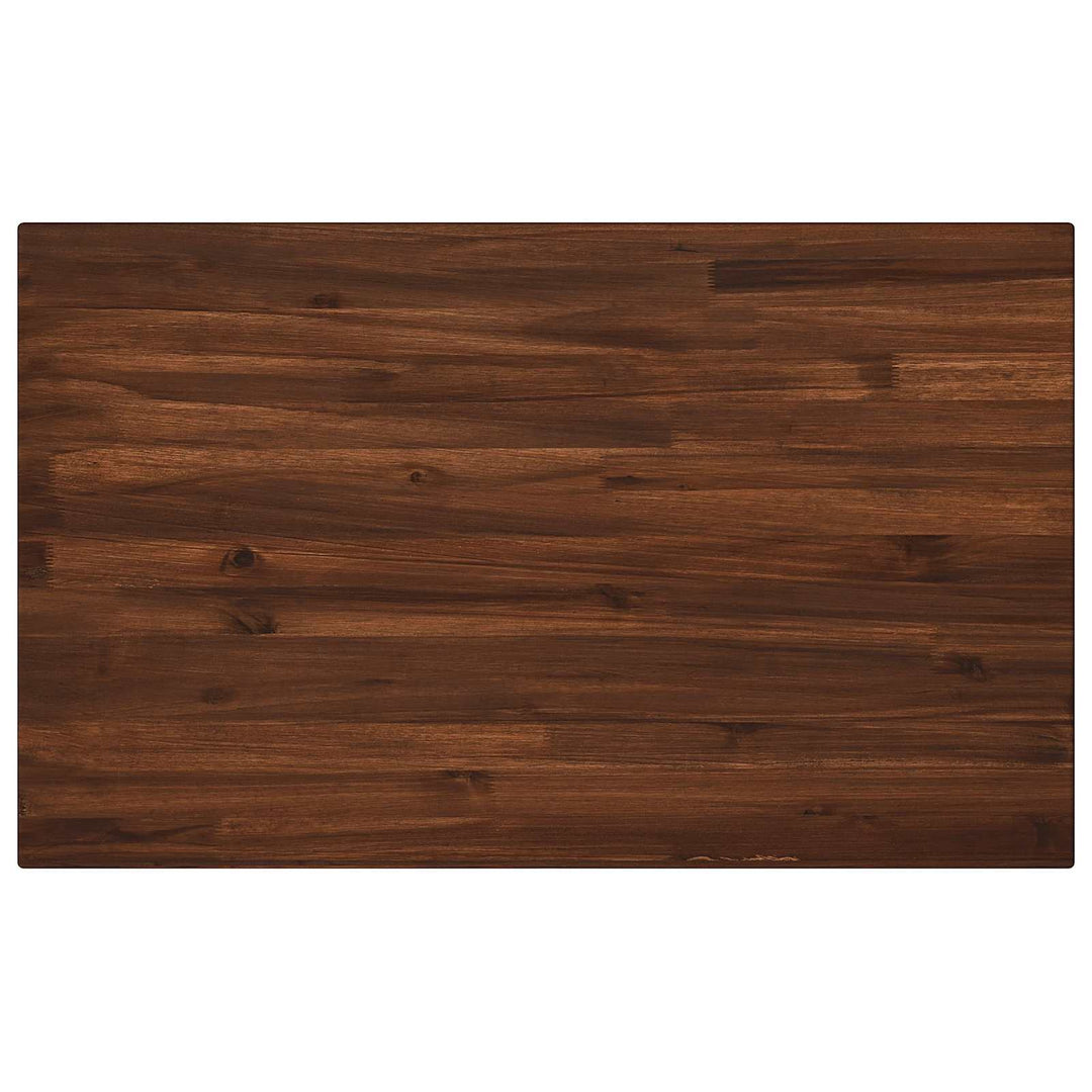 90 x 55 x 75 cm Massivt Akacietræ Mørkebrun og Sort Rektangulær