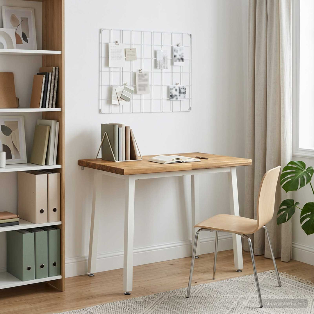 110 x 55 x 75 cm Massivt Akacietræ Hvid Rektangulær
