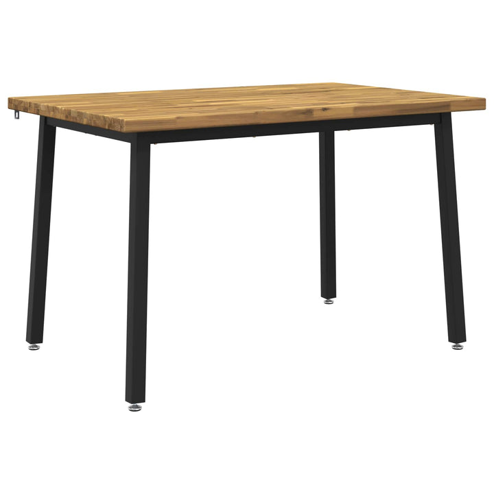 120 x 70 x 75 cm Massivt Akacietræ Hvid og sort Rektangulær