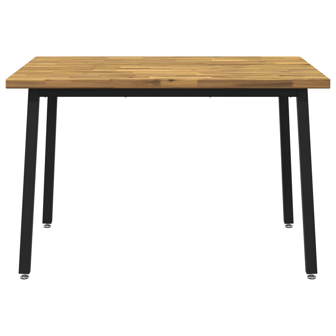 120 x 70 x 75 cm Massivt Akacietræ Hvid og sort Rektangulær