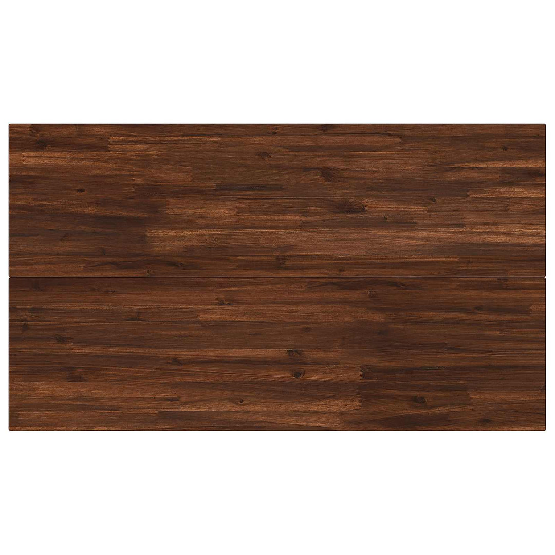140 x 70 x 75 cm Massivt Akacietræ Mørkebrun og Sort