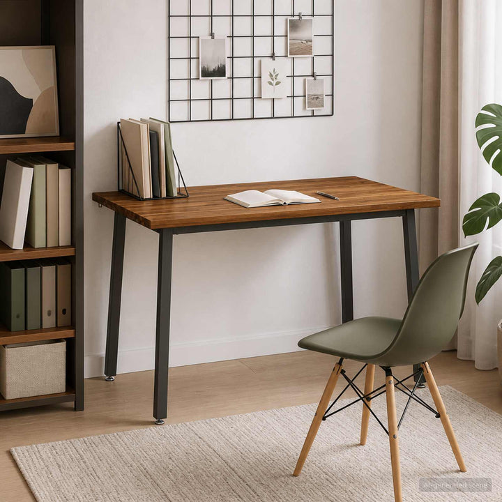 120 x 80 x 75 cm Massivt Akacietræ Naturlig og Kaffe