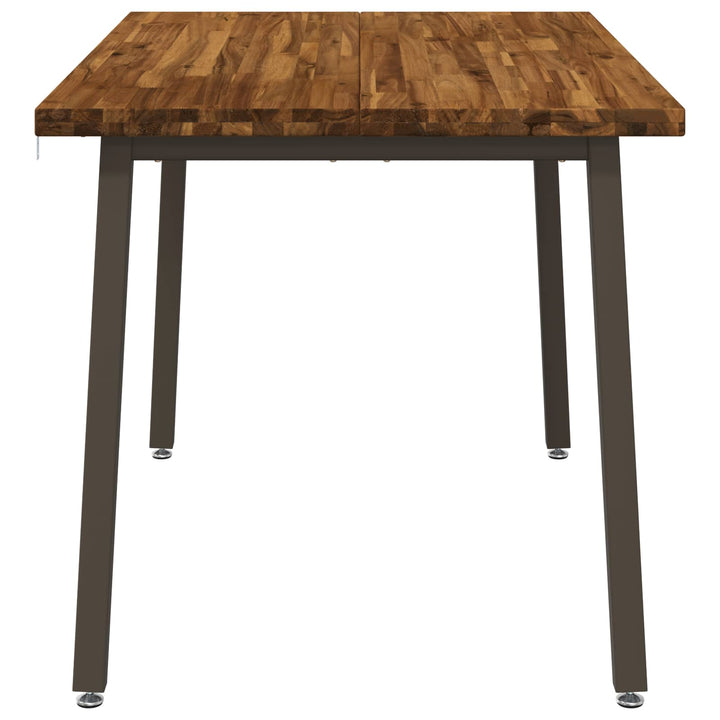 120 x 80 x 75 cm Massivt Akacietræ Naturlig og Kaffe