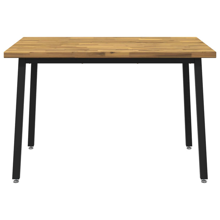 120 x 80 x 75 cm Massivt Akacietræ Hvid og sort Rektangulær