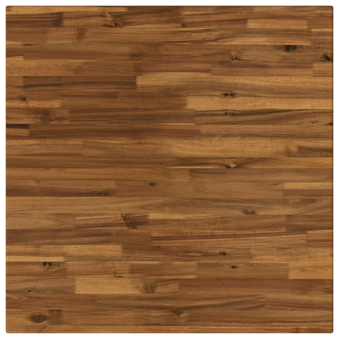 90 x 90 x 75 cm Massivt Akacietræ Natur og hvid Firkantet