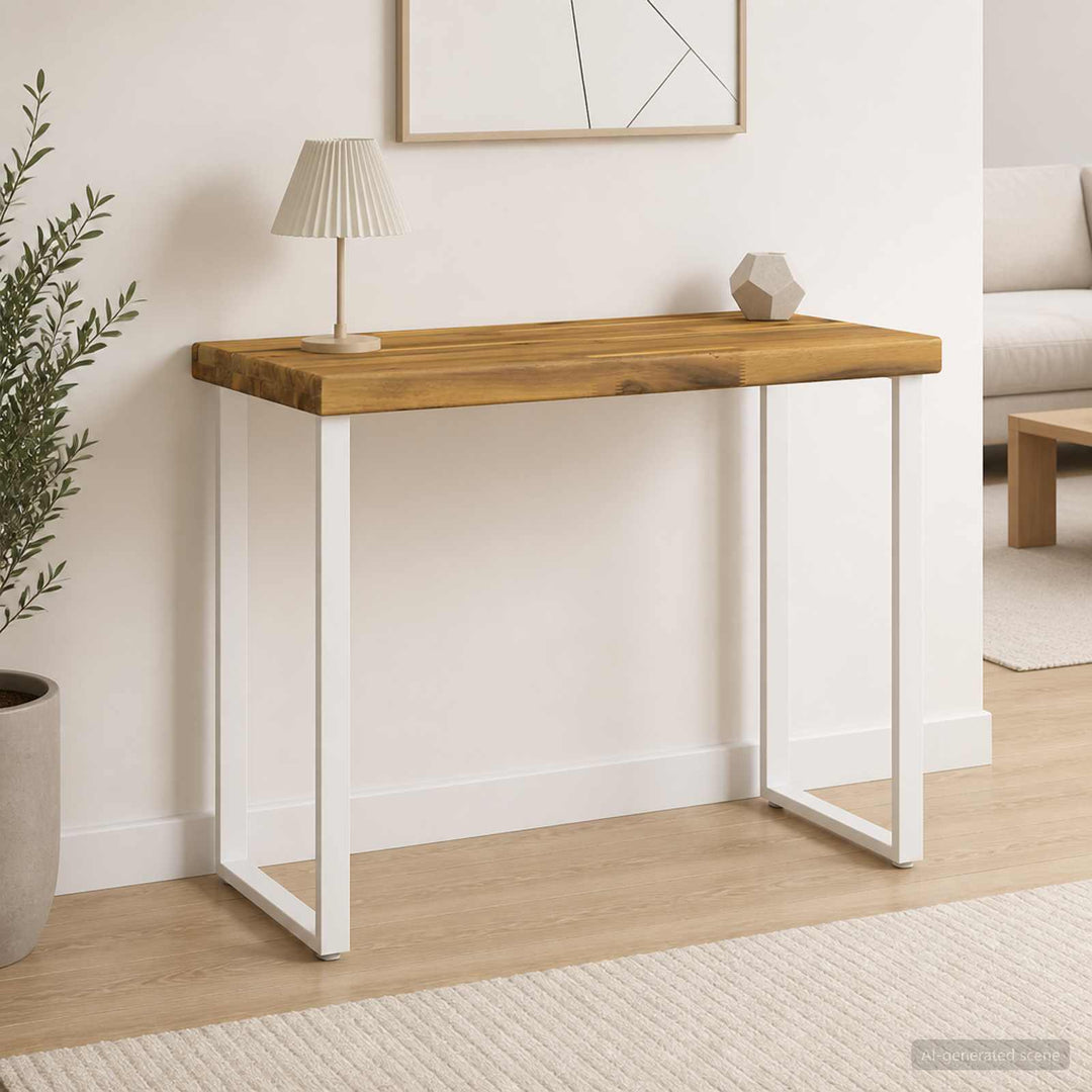 Rektangulært Bordplade 90 x 50 x 3,5 cm Rektangulær Hvid