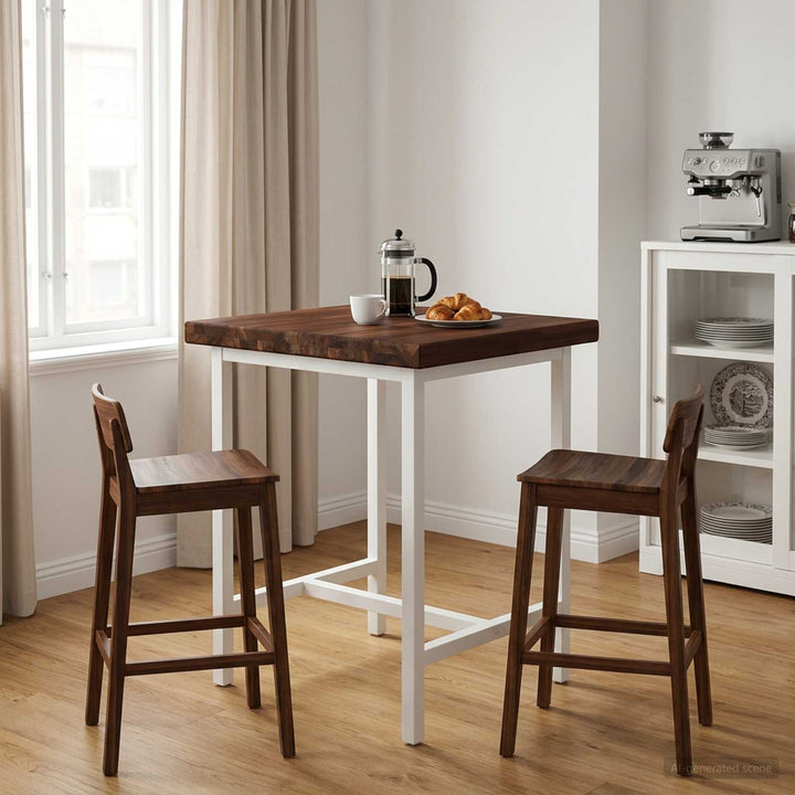 Rektangulært Bordplade 50 x 50 x 3,5 cm Firkantet Mørk Brun