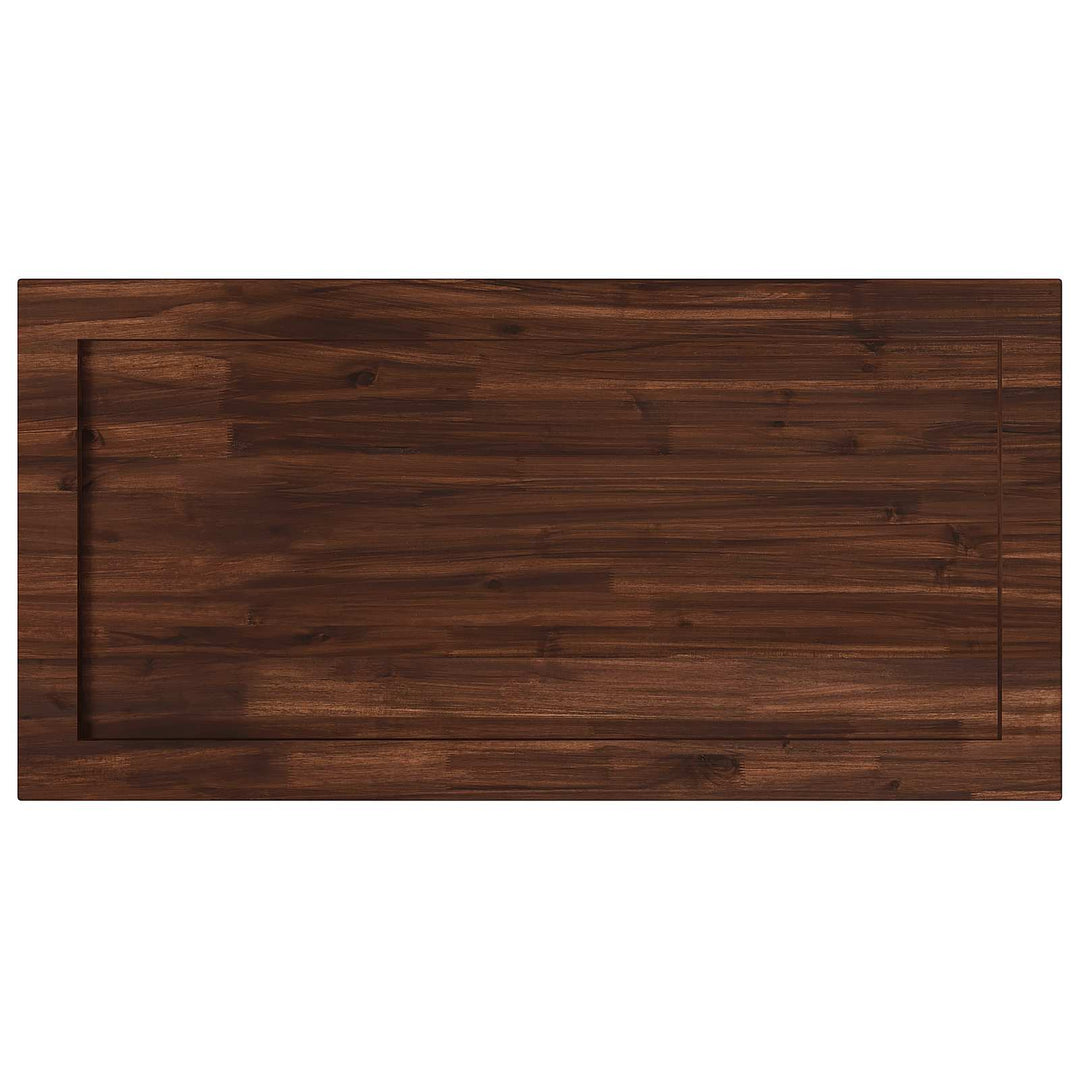 Rektangulært Bordplade 90 x 50 x 3,5 cm Rektangulær Mørk Brun