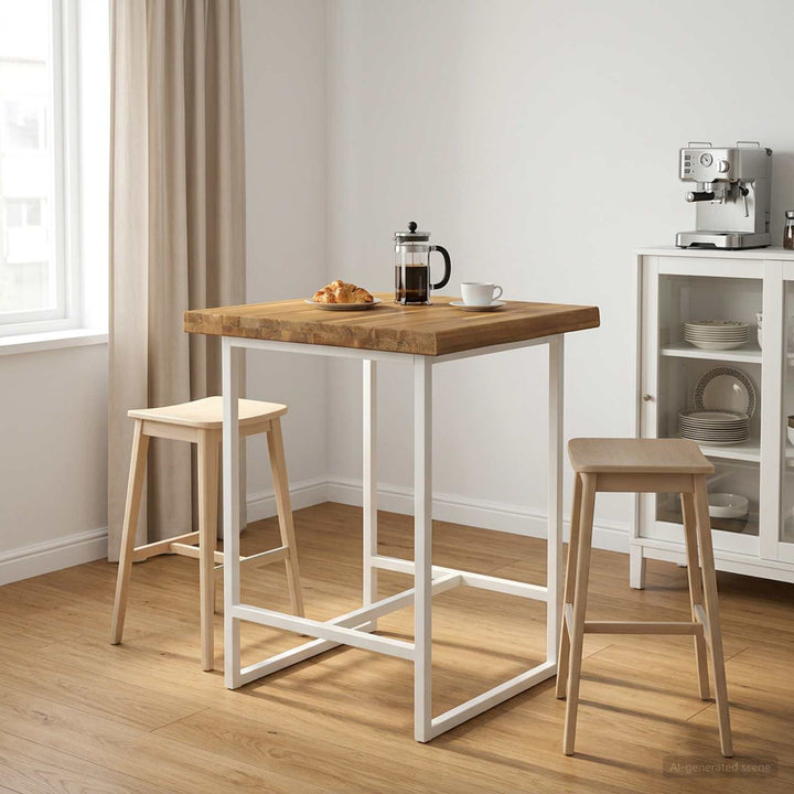 Rektangulært Bordplade 60 x 60 x 3,5 cm Firkantet Hvid