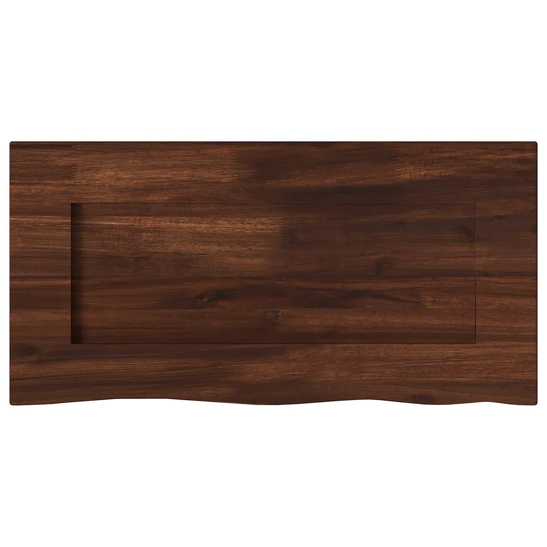 Rektangulært Bordplade 90 x 50 x 3,5 cm Rektangulær Mørk Brun