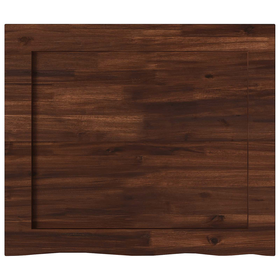 Rektangulært Bordplade 90 x 50 x 3,5 cm Rektangulær Mørk Brun