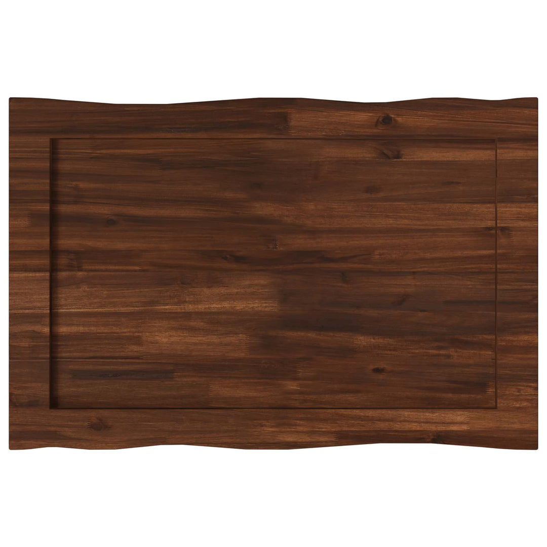 Rektangulært Bordplade 90 x 50 x 3,5 cm Rektangulær Mørk Brun