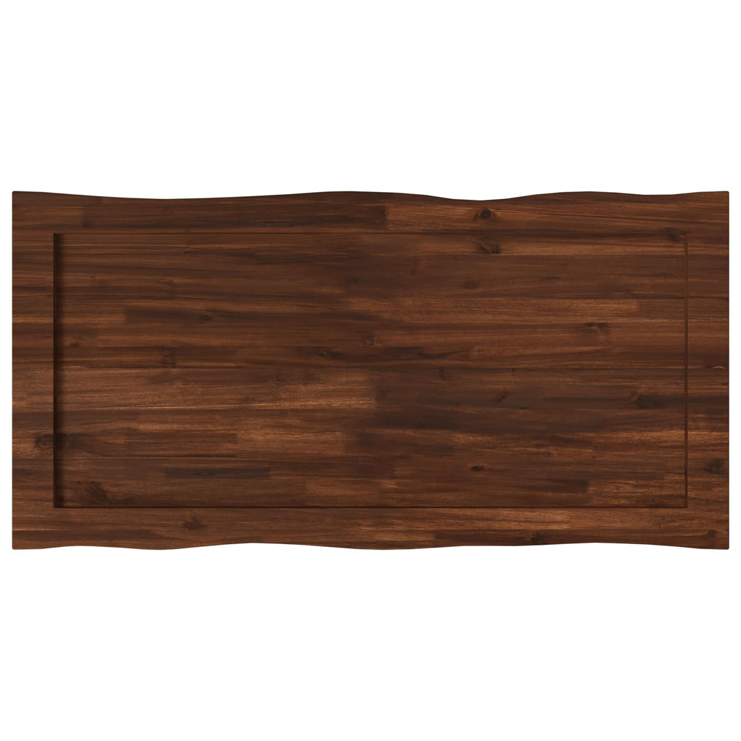 Rektangulært Bordplade 90 x 50 x 3,5 cm Rektangulær Mørk Brun