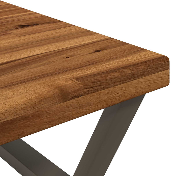 Live Edge Væghylde til Vask Naturlig og Kaffe 100 x 50 x 24 cm