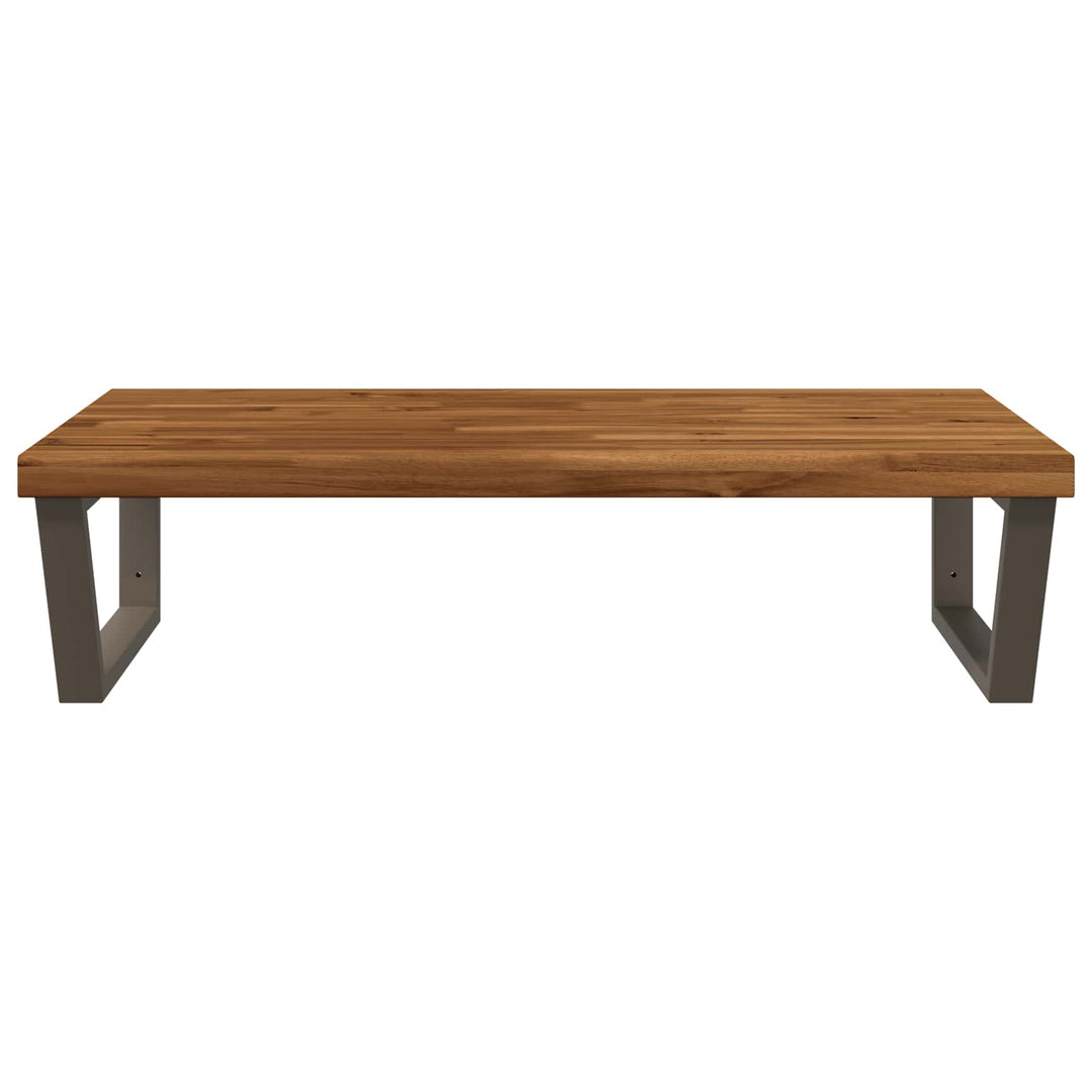 Live Edge Væghylde til Vask Naturlig og Kaffe 100 x 50 x 24 cm