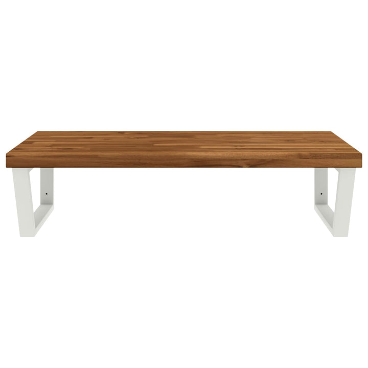 Live Edge Væghylde til Vask Natur og hvid 100 x 50 x 24 cm