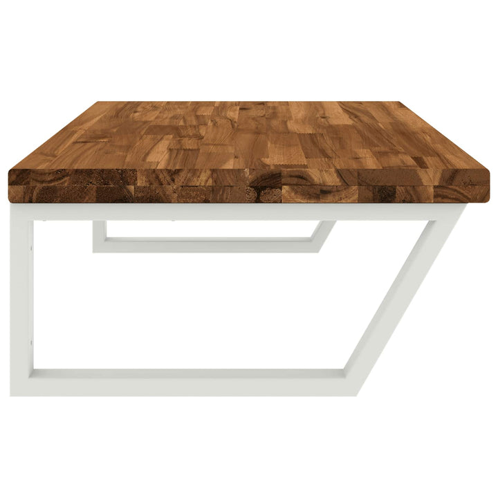 Live Edge Væghylde til Vask Natur og hvid 100 x 50 x 24 cm