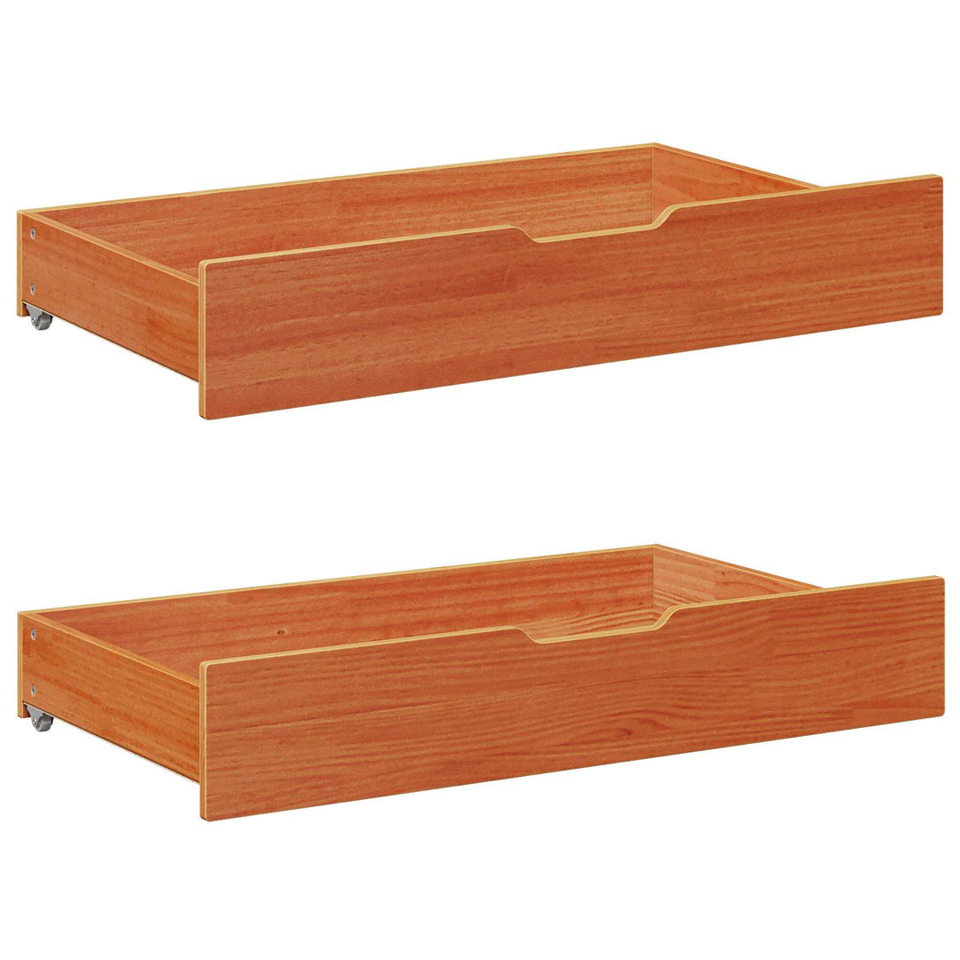 Daybed med hovedgærde 3 pcs Voks brun Massivt fyrretræ