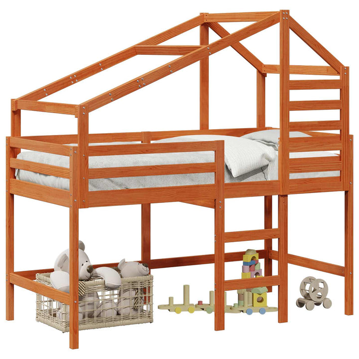 Hemsengramme VoksBrun 90 x 190 cm Massivt fyrretræ