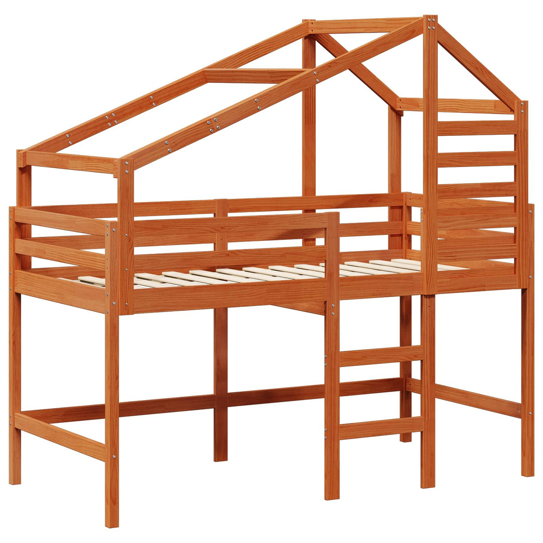 Hemsengramme VoksBrun 90 x 190 cm Massivt fyrretræ