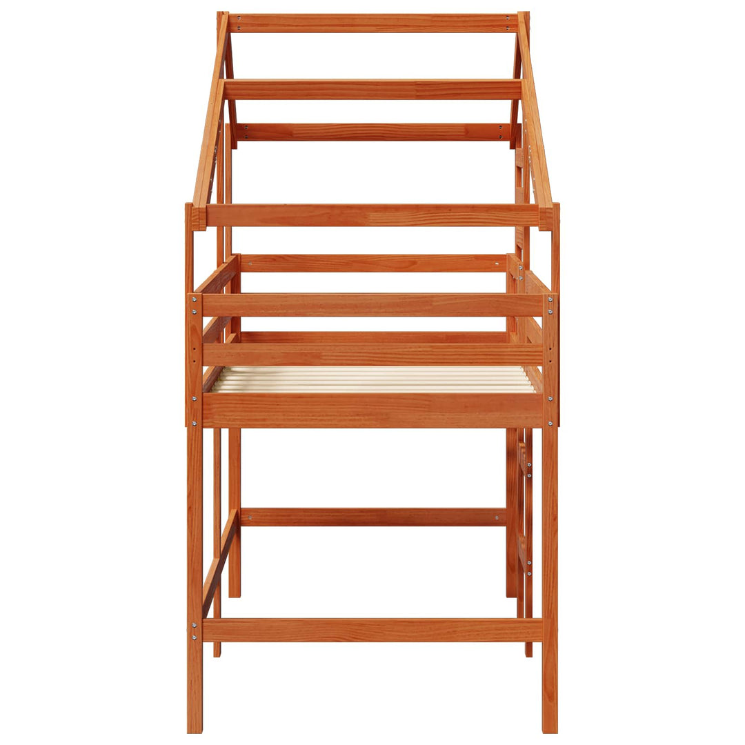 Hemsengramme VoksBrun 90 x 190 cm Massivt fyrretræ