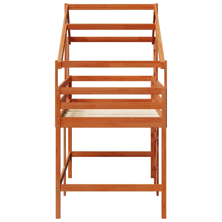 Hemsengramme VoksBrun 90 x 190 cm Massivt fyrretræ